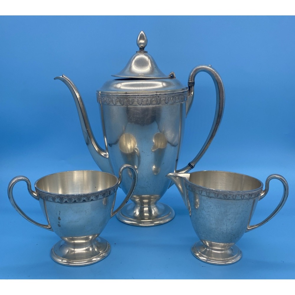 Oneida Community Tudor Plate "Barbara" (Glamour) Art Deco Coffee Tea Service